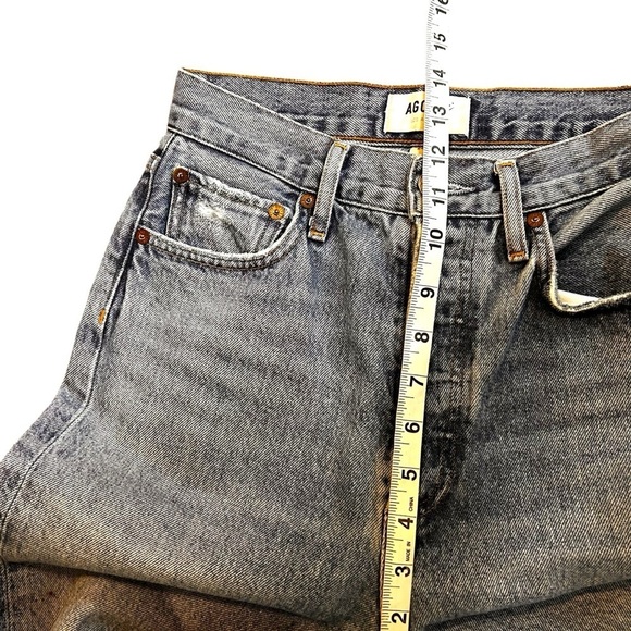AGOLDE 90's High Rise Straight Leg Loose Fit Organic Cotton Jeans- Size 24 - Picture 14 of 15